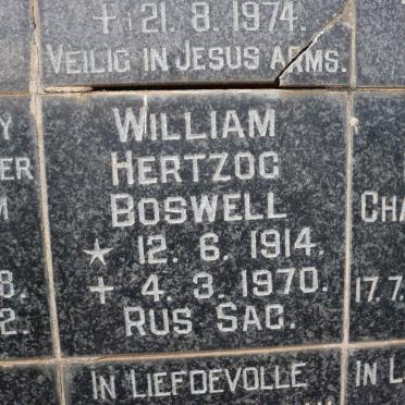 BOSWELL William Hertzog 1914-1970