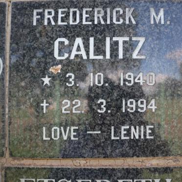 CALITZ Frederick M. 1940-1994