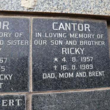 CANTOR Ricky 1957-1989