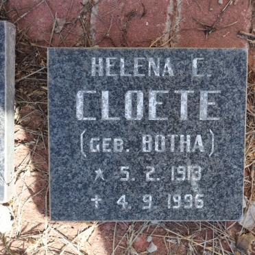 CLOETE Helena C. nee BOTHA 1913-1996