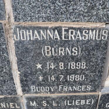 ERASMUS Johanna nee BURNS 1898-1980