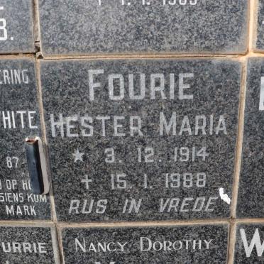 FOURIE Hester Maria 1914-1988