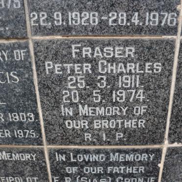 FRASER Peter Charles 1911-1974
