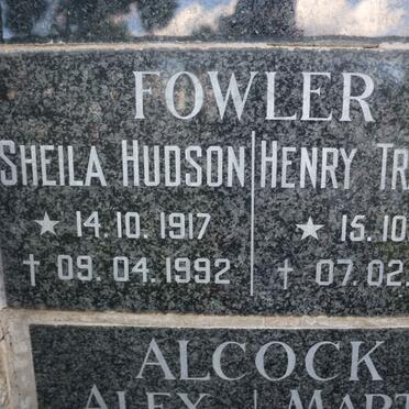 FOWLER Henry Trafford 1914-1995 &amp; Sheila Hudson 1917-1992