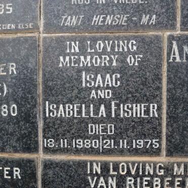 FISHER Isaac -1980 &amp; Isabella -1975