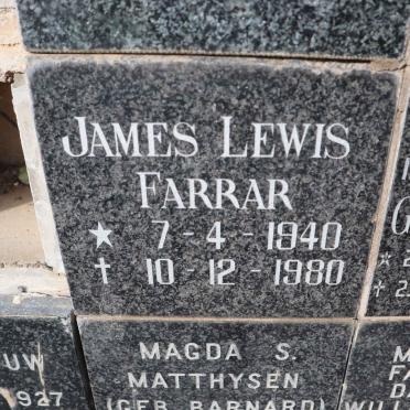 FARRAR James Lewis 1940-1980