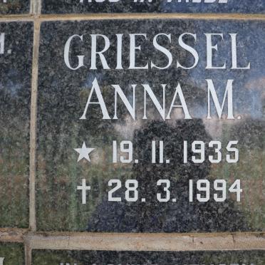 GRIESSEL Anna M. 1935-1994