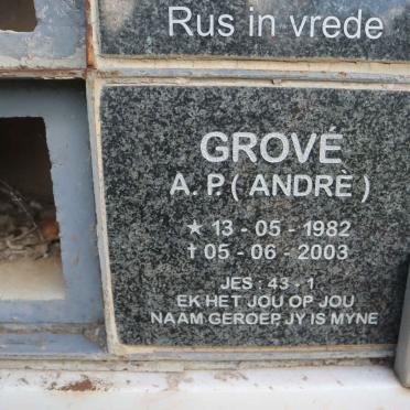 GROVE A.P. 1982-2003