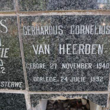 HEERDEN Gerhardus Cornelius, van 1940-1992