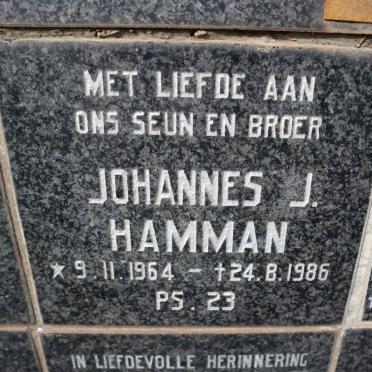 HAMMAN Johannes J. 1964-1986