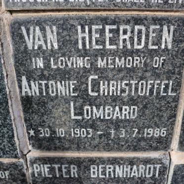 HEERDEN Antonie Christoffel Lombard, van 1903-1986