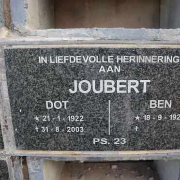 JOUBERT Ben 1922- &amp; Dot 1922-2003