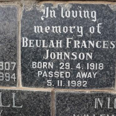 JOHNSON Beulah Frances 1918-1982