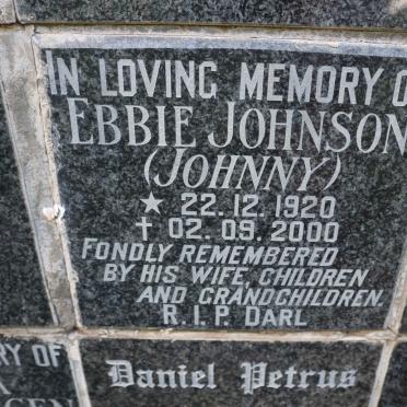 JOHNSON Ebbie 1920-2000