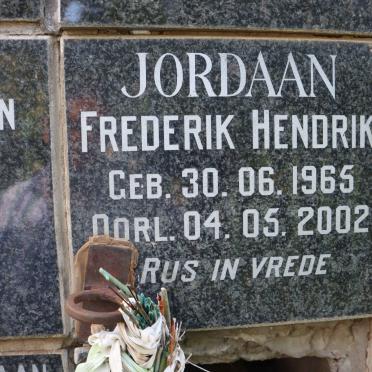 JORDAAN Frederik Hendrik 1965-2002