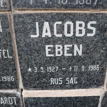 JACOBS Eben 1927-1986