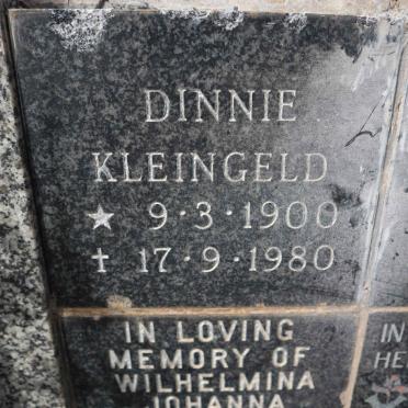 KLEINGELD Dinnie 1900-1980