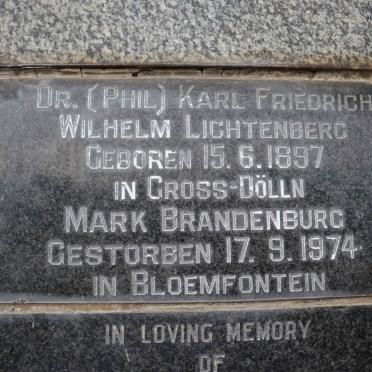 LICHTENBERG Karl Friedrich Wilhelm 1897-1974