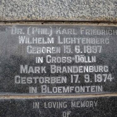 LICHTENBERG Karl Friedrich Wilhelm 1897-1974