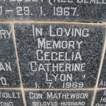 LYON Cecelia Catherine -1969