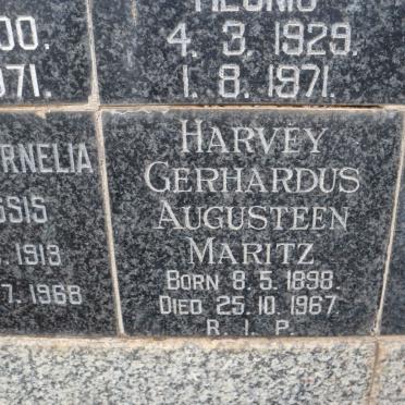 MARITZ Harvey Gerhardus Augusteen 1898-1967