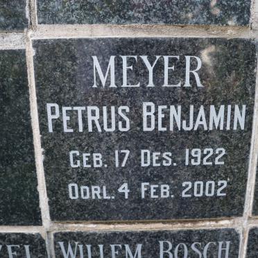 MEYER Petrus Benjamin 1922-2002