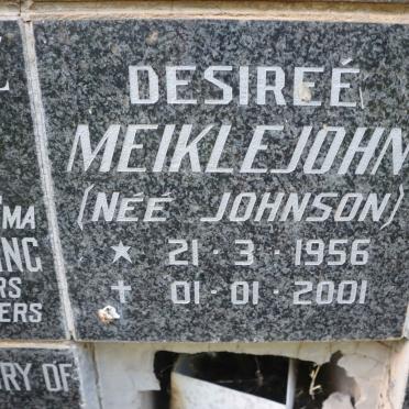 MEIKLEJOHN Desiree nee JOHNSON 1956-2001