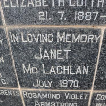 MCLACHLAN Janet -1970