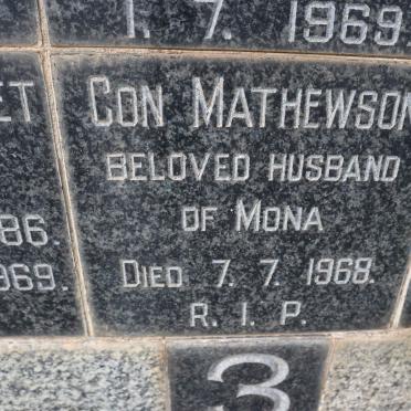 MATHEWSON Con -1968