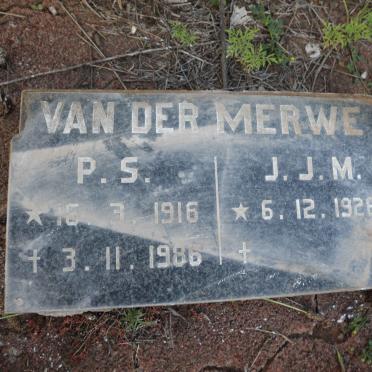 MERWE P.S., van der 1916-1986 &amp; J.J.M. 1926-
