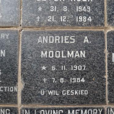 MOOLMAN Andries A. 1907-1984