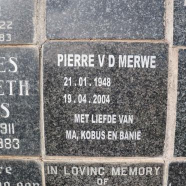 MERWE Pierre, v.d. 1948-2004