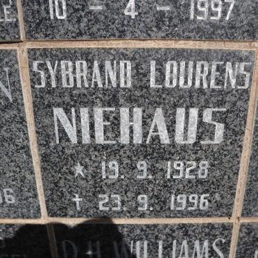 NIEHAUS Sybrand Lourens 1928-1996