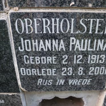 OBERHOLSTER Johanna Paulina 1913-2001