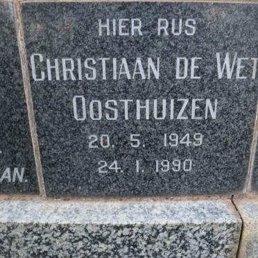 OOSTHUIZEN Christiaan de Wet 1949-1990