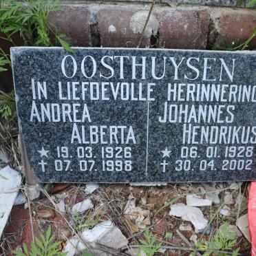 OOSTHUYSEN Johannes Hendrikus 1928-2002 &amp; Andrea Alberta 1926-1998