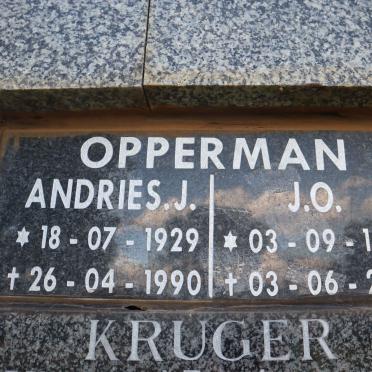 OPPERMAN Andries J. 1929-1990 &amp; J.O. 1931-2011