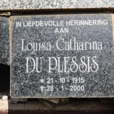 PLESSIS Louisa Catharina, du 1915-2000