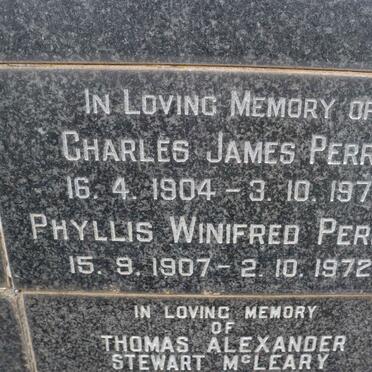 PERRY Charles James 1904-1971 &amp; Phyllis Winifred 1907-1972