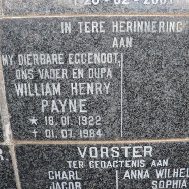 PAYNE William Henry 1922-1984