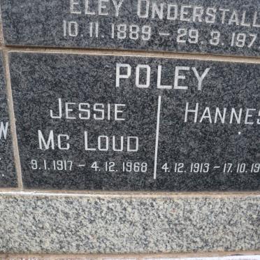 POLEY Hannes 1919-1986 &amp; Jessie Mc LOUD 1917-1968