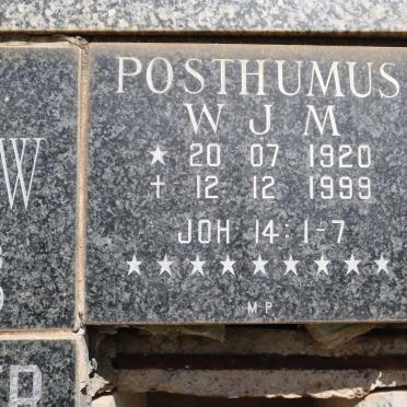 POSTHUMUS W.J.M. 1920-1999