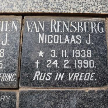 RENSBURG Nicolaas J., van 1938-1990