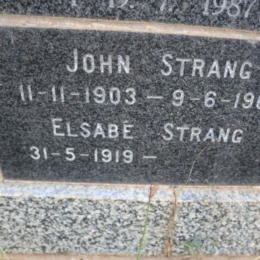 STRANG John 1903-1968 &amp; Elsabe 1919-