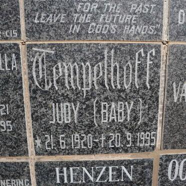 TEMPELHOFF Judy 1920-1995
