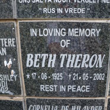 THERON Beth 1925-2002