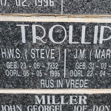 TROLLIP H.W.S. 1932-1995 &amp; J.M. 1944-2015