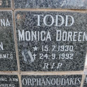 TODD Monica Doreen 1930-1992