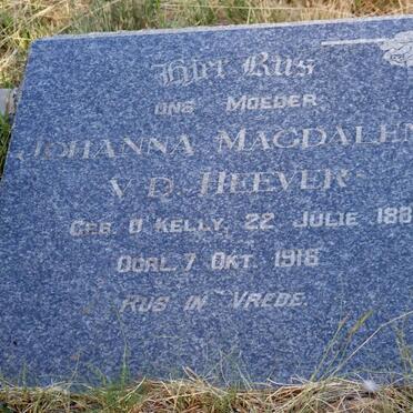 HEEVER Johanna Magdalena, V.D. nee O'KELLY 1889-1916