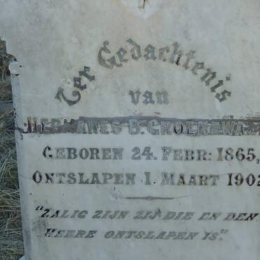 GROENEWALD Hermanes B. 1865-1902